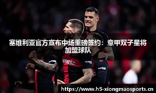 塞维利亚官方宣布中场重磅签约：意甲双子星将加盟球队
